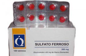 sulfato ferroso para tratar la anemia 