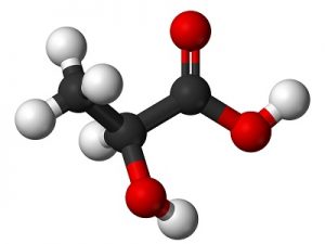 ácido láctico fórmula 3D