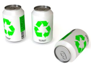 El aluminio es un metal reciclable latas 